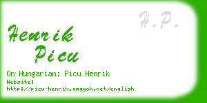 henrik picu business card